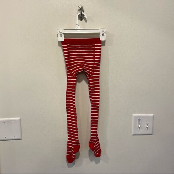 Hanna Andersson red striped tights in size 100/110 4-5 thick and soft - Picture 2 of 3